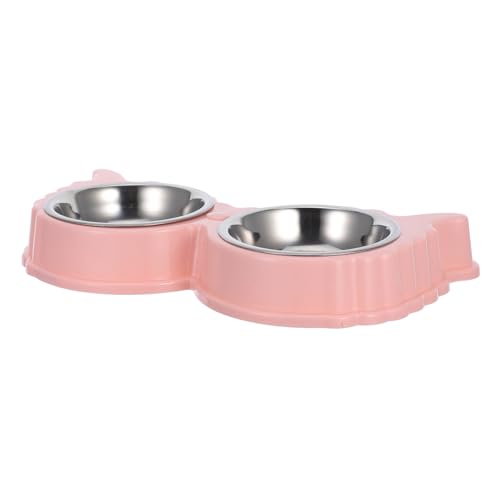 BESPORTBLE Katzen- und Hundenapf Haustier Wassernapf Niedliches Schmetterlingsdesign Hundenapf Futter- und Wassernapf Haustier Futterschüssel Katzennäpfe Futternapf für Ratten Abs Rosa von BESPORTBLE