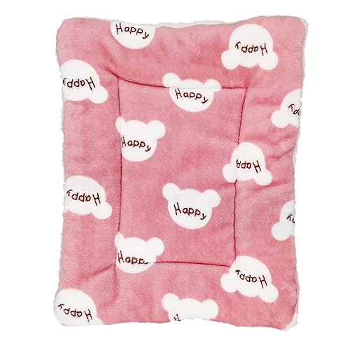 BESPORTBLE Katzendecke Haustierhausmatte Hundebett Bett Universelles Haustierkissen Isomatte Für Hunde Hundebox Pad Tragbare Bodenmatratze Polyester Hundebox Matte Doppelter Zweck Rosa von BESPORTBLE