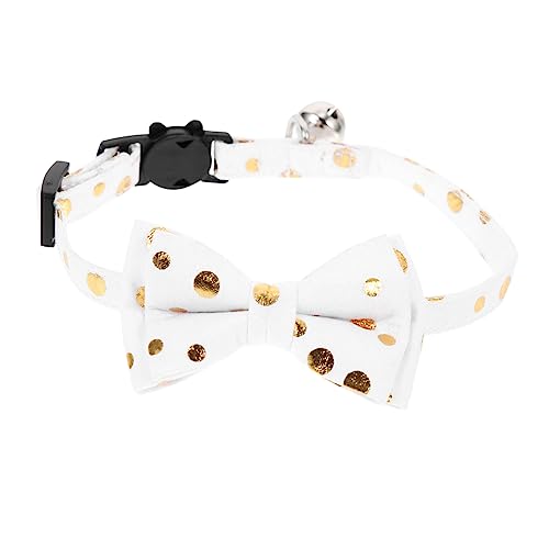 BESPORTBLE Katzenhalsband Hundekrawatten Hundehalsband Mit Fliege Welpenhalsband Zubehör Für Hundekostüme Zubehör Für Die Hundepflege Hundehalsband Für Welpen Weiß Baumwolle Polyester von BESPORTBLE