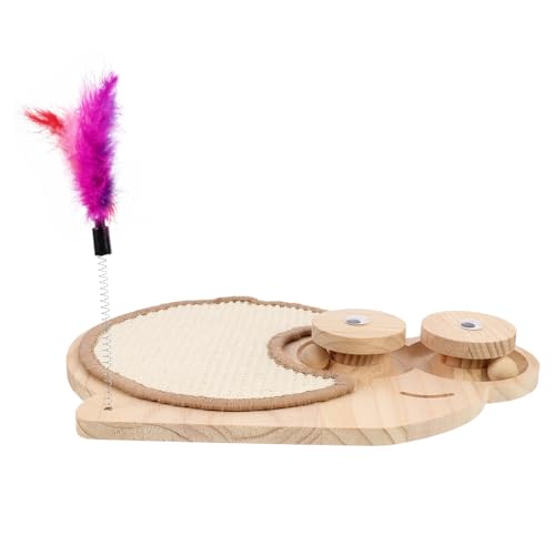 BESPORTBLE Katzenkratzbaum Aus Sisal Katzenkratzer Katzenkätzchenspielzeug Sisalkratzer Für Katzen Katze Kätzchen Kratzspielzeug Cat-Plattenspieler-trackball Katzenspielzeug Holz von BESPORTBLE