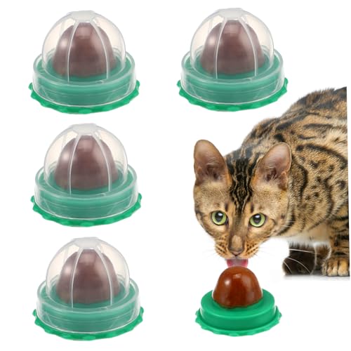 BESPORTBLE Katzenminze Lick Ball Snacks Für Katzen Leckere Zufälligen Geschmacksrichtungen Interaktive Leckerlis Für Gesunde Beschäftigung Und Zahnreinigung von BESPORTBLE