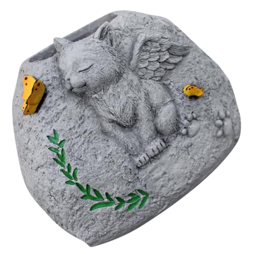 BESPORTBLE Kleiner Saftiger Blumentopf Katzengras Katzenfigur Katzentür Katzen-kerzenhalter Katzenkratzer Katzensachen Katzenmöbel Kratzmatte Für Katzen Pflanztöpfe Grey Harz von BESPORTBLE