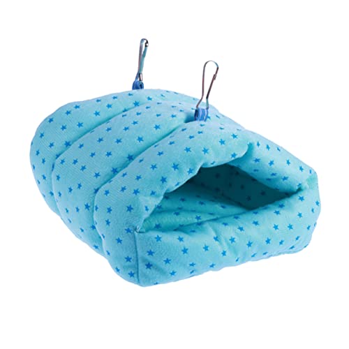 BESPORTBLE Kleintier Haustier Bett Für Hamster Ratten Und Meerschweinchen Warmes Hängendes Nest Mit Blauem Sternenprint Für Winter Und Komfort BESPORTBLE Kleintier Haustier Bett Für Hamster Ratten Und Meerschweinchen Warmes Hängendes Nest Mit Blauem Sternenprint Für Winter Und Komfort von BESPORTBLE