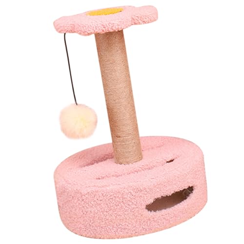 BESPORTBLE Klettergerüst Für Katzen Kätzchen Versorgung Katzenkratzbäume Für Wohnungskatzen Katzenpost Bequemer Kätzchenkratzer Kratzbaum Für Katzen Beiträge Katzenbaumpfosten Pole Rosa MDF von BESPORTBLE