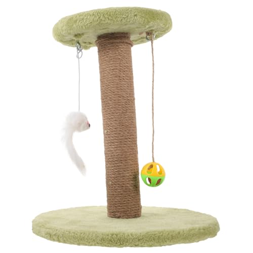 BESPORTBLE Kratzbaum Für Katzen Aus Sisal Katzenkratzer Für Drinnen Süßer Katzenkratzbaum Bodenkratzbaum Schöner Kratzbaum Bequemer Katzenkratzbaum Katzenbedarf Light Green Massivholz von BESPORTBLE