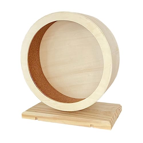 BESPORTBLE Hamster Silent Wheel Holz Übung Spielzeug Pet Shop Decor Tier Hamster Rad Begleiter von BESPORTBLE