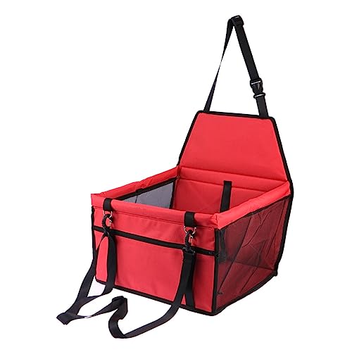 BESPORTBLE Mesh-haustiertasche Hundetasche Hundeautositze Für Kleine Hunde Haustiertasche Für Den Autositz Hund Autositz Autositz Für Haustiere Autositz Für Hunde Mesh-Sitz Hundesitz Rot von BESPORTBLE