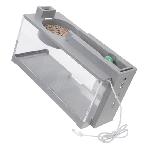 BESPORTBLE Mikro-Aquarium Desktop-Mini-Fischglas Fischbehälter winziges Aquarium Tischfischbecken Mini-Aquarium für den Schreibtisch Büroaquarium Betta-Terrarium Zubehör für Aquarien Abs Grey von BESPORTBLE