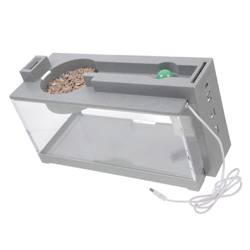 BESPORTBLE Mikro-Aquarium Desktop-Mini-Fischglas Selbstreinigendes Aquarium Betta-Terrarium Tischfischbecken Mini-Aquarium für den Schreibtisch Aquarium für Betta-Fische Aquarien Abs Grey von BESPORTBLE