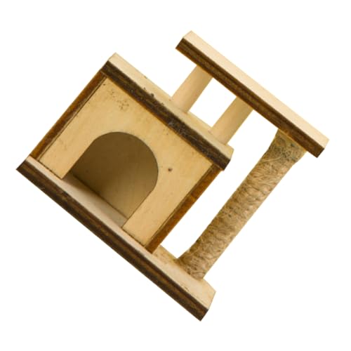 BESPORTBLE Katzenkratzer Sisal Großer Kratzbaum für Katzen Geschenke Dekoration Schlafzimmer -Spielzeuge Haustierzubehör -Mini- - Mini-Hauszubehör Doppelbett von BESPORTBLE