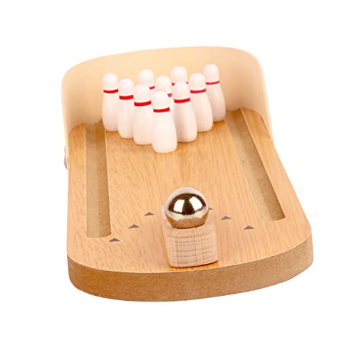 BESPORTBLE Mini-Bowling-Spielzeug Papagei Gehirnspielzeug Spielzeug Für Sittiche Mini-Spielzeug Tischplatte Kleines Vogelspielzeug Vogel Liefert Hölzern Langen von BESPORTBLE