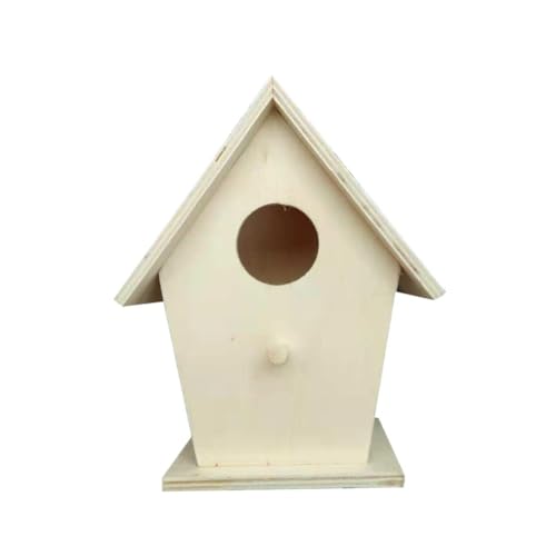 BESPORTBLE Vogelhaus Nistkasten Für Schwalben DIY Outdoor Vögel Nest Box Hängende Dekoration Im Naturholz Finish Ideal Für Garten Und Balkon von BESPORTBLE