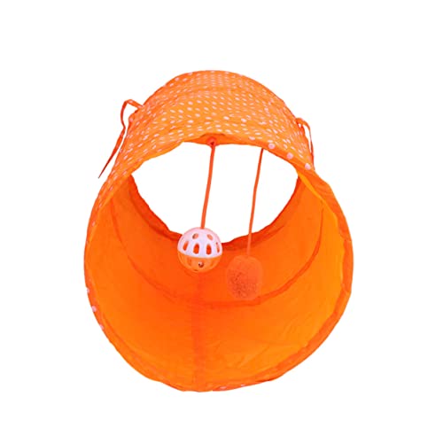 BESPORTBLE Pet Tube Kätzchen Katze Interaktive Katzenleckerei Sisal Seil Crinkle Katzen Katzenminze Plüsch Katze Interaktive Rote Katze Orange von BESPORTBLE