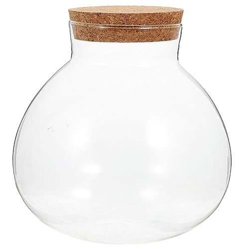 BESPORTBLE Pflanzenterrarium slico rundpfosten plantafel hochzeitsbingo verandina kleine Gläser mit Korkdeckel botanisches Krug Flasche mit Mikrolandschaft Glas-Moos-Pflanzenflasche von BESPORTBLE