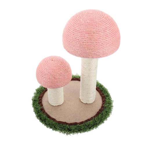 BESPORTBLE Pilzkatze Klettergerüst Cat-Schleifrahmen Schleifspielzeug für Katzen aus Sisal Kätzchen Sisal katzenturm Katzen Turm Klettergerüst für Katzen Katzenkletterer Baumwollseil Rosa von BESPORTBLE