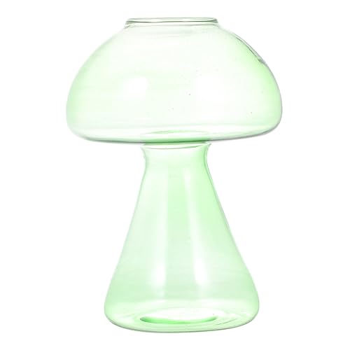 BESPORTBLE Pilzvase büro Dekoration Office Decoration Room Decoration hydroponische vase durchsichtige vase Blumenvase Hydrokulturbehälter für Pflanzen Desktop-Ornament Tischvase Glas Green von BESPORTBLE