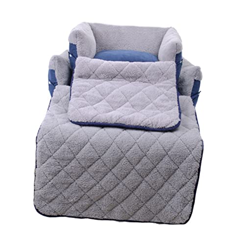 BESPORTBLE Quadratisches Schlafsofa für Hunde Hundecouch hundebett groß Hund waschbares hundebett hundebetten haustierbett Multifunktionaler Clamshell-Schlafsofa für Hunde Blue von BESPORTBLE