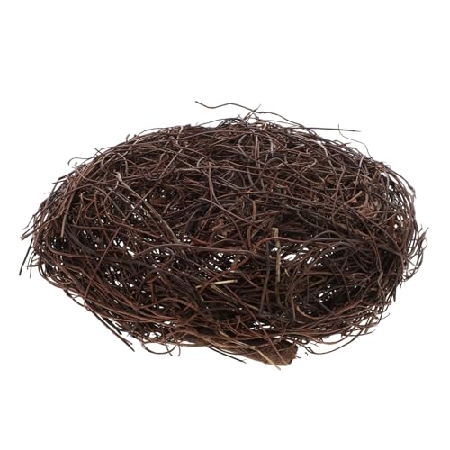 BESPORTBLE Vogelnest-Ornament Rattan Gewebt Vogel Miniatur- Vogelnest Handwerk Für Zuhause von BESPORTBLE