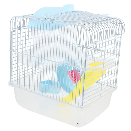 BESPORTBLE Rattennestkäfig Plattformkäfig für Ratten Doppelschichtige Hamsterburg Hamsterkäfige für Zwerghamster hamsterhaus Hamster Spielzeug Käfig für Hamster haustiervilla Plastik Sky-Blue von BESPORTBLE