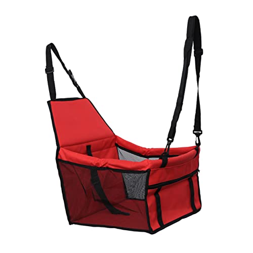 BESPORTBLE Reisetasche für Hunde Dog travel Bag Hunde Reisetasche Autositz für Hunde hundetransporttasche Reise-Booster Auto Hundetransporter Autositzträger Hundesicherheits-Reisetasche rot von BESPORTBLE