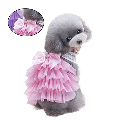 BESPORTBLE Rock Hundewindeln Hundekleid Hundeauto Leckereien für Welpen Hundenapf Autositz für Hunde Hunde-Body-Anzug Hundebikini Tutu-Kleid für Haustiere Kleid mit Bowknot für Haustiere Rosa von BESPORTBLE