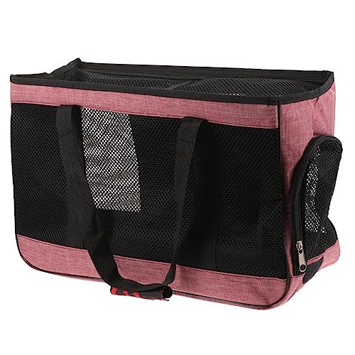 BESPORTBLE Tasche Für Haustiere Kleine Hundebox Reisetransportbox Für Katzen Outdoor-welpenträger Reise Hundebox Haustiertragerucksack Atmungsaktive Katzentragetaschen Oxford-Stoff Rosa von BESPORTBLE