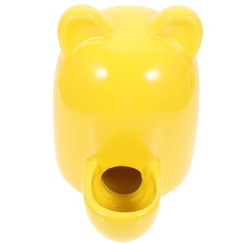 BESPORTBLE Trinkbrunnen Wasserspendergestell Behälter Für Haustierfutter Hasen-Accessoires Rennmäuse Tränke Hamster-wasserflasche Futterautomat Für Haustiere Rattenschüssel Yellow Keramik von BESPORTBLE