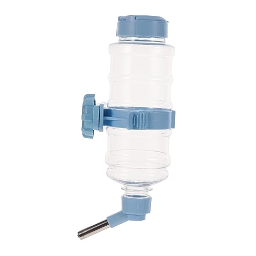 BESPORTBLE Trinkbrunnen für Haustiere Spender Nicht automatisch Tropfen Träger Hamster trinkflasche hasentrinkflaschen Wasserflasche Chinchilla-Futter Trinkflasche Hase Rostfreier Stahl Blue von BESPORTBLE