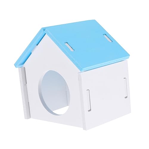 BESPORTBLE Versteck für kleine Tiere Hamsterversteckhaus kleines Tierhüttenversteck Chinchilla-Höhle kleintierhaus kleintierspielzeug Schlafhaus für Igel Hamster-Verstecknester PVC Blue von BESPORTBLE