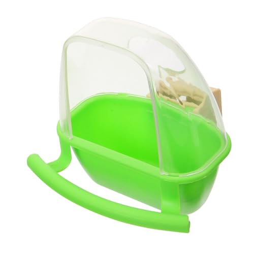 BESPORTBLE Vogelfutterbox Futterstelle Für Vogelpapageien Hängender Futterbecher Käfigfutter Für Sittiche Vogel Fütterer Vogel Schalen Futterspender Hirse Plastik Light Green Wiederverwendbar von BESPORTBLE