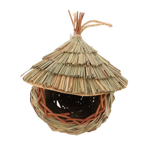 BESPORTBLE Handgemachte Vogel Stroh Finch Nest Box Kolibri Eichhörnchen Hause Outdoor Vogelhaus BESPORTBLE Handgemachte Vogel Stroh Finch Nest Box Kolibri Eichhörnchen Hause Outdoor Vogelhaus von BESPORTBLE