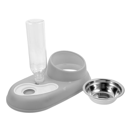 BESPORTBLE Wasserspender Hunde mehrere Futternäpfe für Katzen futterkörbe pet Feeder Dog Food Bowl deotücher schnapsverteiler Katzennapf Heimtierbedarf Katzennäpfe Edelstahl Grey von BESPORTBLE