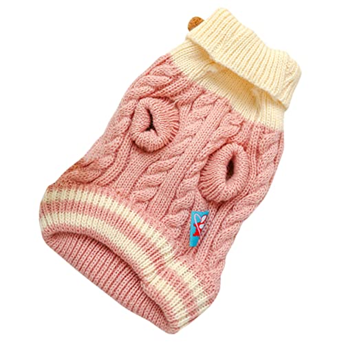 BESPORTBLE Welpenweste Aus Baumwolle Warmhaltende Kleidung Für Haustiere Hundepullover Für Mittelgroße Hunde Welpen-Hoodie Warme Jacken Stilvolle Welpenkleidung Schönes Hundekostüm Stoff Rosa von BESPORTBLE