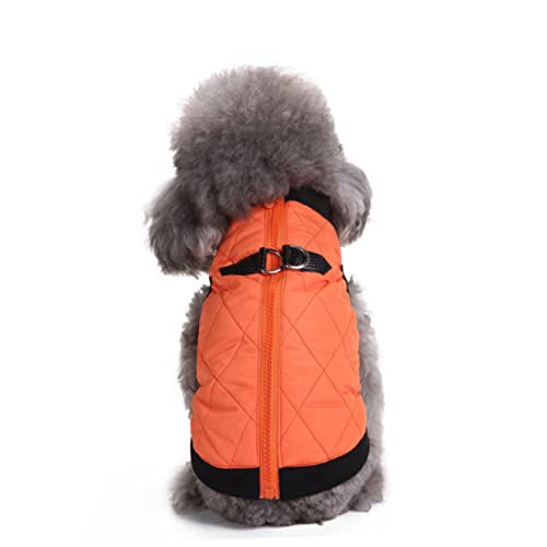 BESPORTBLE Winterkleidung für Hunde hundemantel mit reißverschluss Dog Raincoat Sweater für Hunde hundemantel für mops Hunde Pulli Haustierbekleidung Welpenjacke Hund wintermantel Orange von BESPORTBLE