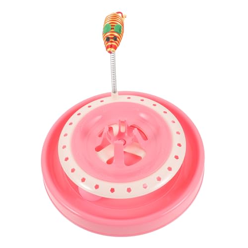 BESPORTBLE lustiges Katzenspielzeug Katzenminze Spielzeug Katzenspielzeug mit Kugelbahn interaktives Spielzeug intelligenzspielzeug Spielzeug für Haustiere Pet Spring Turntable Spielzeug Rosa von BESPORTBLE