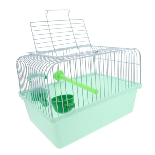 BESPORTBLE tragbarer Vogelkäfig Vogeltransportbox Kanarienkäfig hängender Vogelkäfig Zubehör für Vogelkäfige Vogel Träger Kleiner Käfig für Vögel Tragbarer Hamsterkäfig Abs Light Green von BESPORTBLE