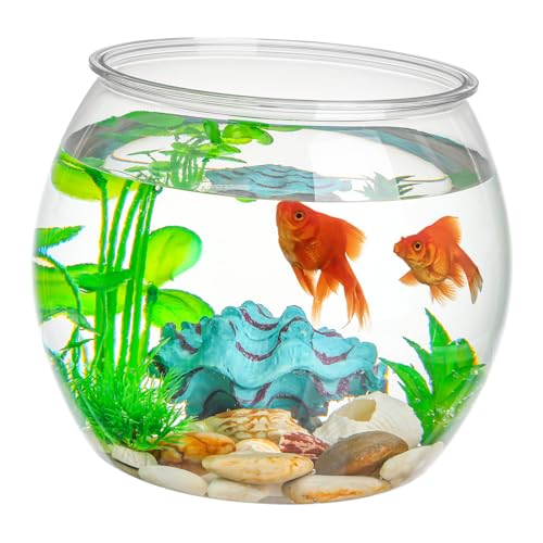 BESPORTBLE transparentes kleines Aquarium Aquamarin Snackschalen Panzer Netz Fischfutterautomat wohnzimmerdeko wohnungsdeko Goldfischschüssel dekoratives Aquarium Goldfischbecken das Haustier von BESPORTBLE