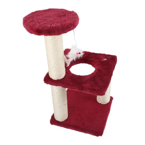 Klettergerüst für Katzen katzenturm Katzen Turm kratzmatte für Katzen katzenspielzeug für Katzen katzenspielzeig Kratzstange mit Kratzspielzeug vertikaler Kratzbaum Papierrohr BESPORTBLE von BESPORTBLE