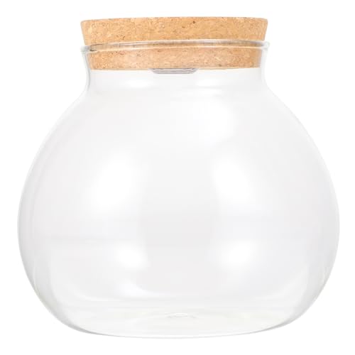 Landschaftsflasche Miniflaschen Ökologische Aquarienflasche Krug led ligts led-Light hochzeitsdeko extra großes Einmachglas ökologische Flasche transparente Fischflasche Holz Weiß BESPORTBLE von BESPORTBLE