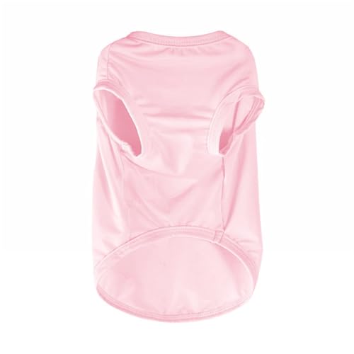 BESTORI Hunde-Shirts atmungsaktive ärmellose Sommer Basic T-Shirt Leichtes Haustier Kleidung für Kleine bis Mittlere Hunde Katzen, Rosa, 2XL von BESTORI