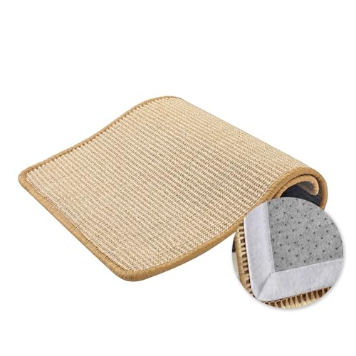 BESTORI Kratzmatte Katze Sisal Katzenkratzmatte Kratzpads Fußmatte Teppich Vorleger für Katzen für Sofa Möbel Tür Kratzschutz, Beige, 30 x 40cm von BESTORI