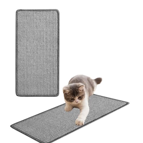 BESTORI Kratzmatte Katze Sisal Kratzpads Katzenkratzmatte für Sofa Möbel Tür Kratzschutz Katzenteppich Vorleger Katzenkratzbrett für Katzen, Grau, 20 x 40cm von BESTORI