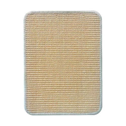 BESTORI Kratzmatte Katze Sisal Kratzteppich widerstandsfähig Fußmatte Klebefixierung Kratzpads für Katzen für Schützt Teppiche Sofa Wand, Beige, 15x15cm von BESTORI