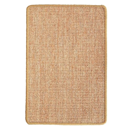 BESTORI Kratzmatte Katze Sisal Kratzteppich widerstandsfähig Fußmatte Klebefixierung Kratzpads für Katzen für Schützt Teppiche Sofa Wand, Khaki, 25x50cm von BESTORI