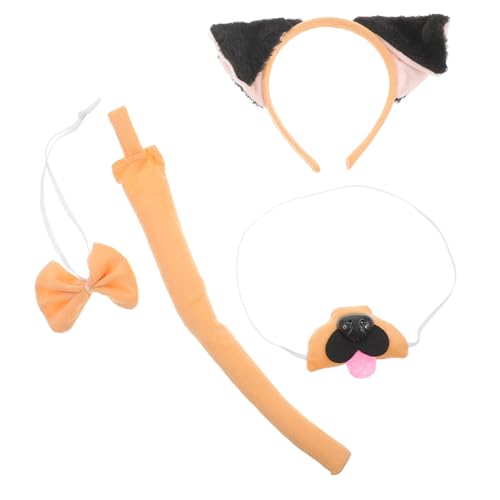 BESTOYARD 1 Satz Stirnband Welpenspielzeug Kauspielzeug für Hunde Haustier Tierisches Kostümzubehör Tierohren für Harry Cosplay-Stirnbänder Hunde-Tierkostüm-Requisite Stoff Brown von BESTOYARD