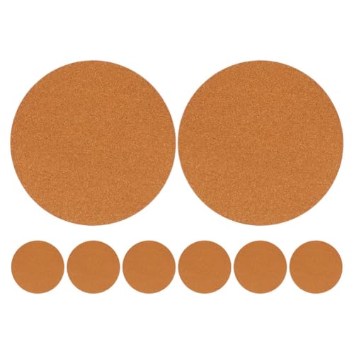 BESTOYARD 8Pcs Round Cork Coasters - Absorptionsmatten für Pflanzen Getränke Blumentöpfe Heiße Töpfe Tischschutz DIY -Kunsthandwerk Innenbetriebsautern in Innenräumen von BESTOYARD