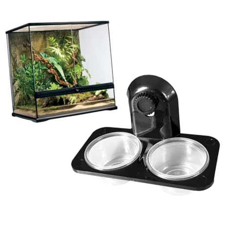 BESTonZON 1 Stück Pet Reptile Feeder Schüssel Dual Compartment Futter und Wassernapf für Eidechsen und Schildkröten Langlebig und Leicht zu Reinigen für Terrarien und Gehege BESTonZON 1 Stück Pet Reptile Feeder Schüssel Dual Compartment Futter und Wassernapf für Eidechsen und Schildkröten Langlebig und Leicht zu Reinigen für Terrarien und Gehege von BESTonZON