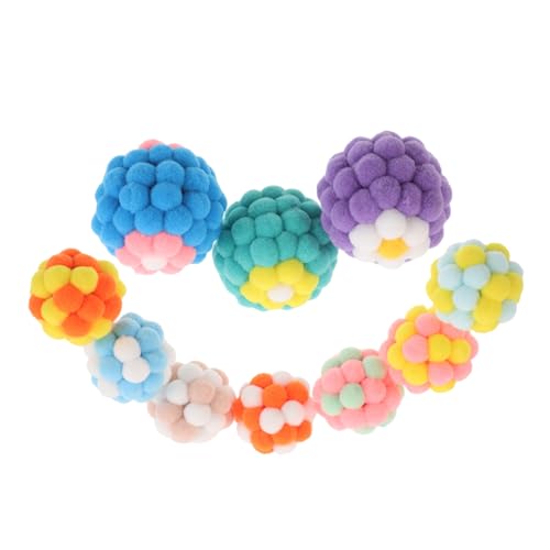BESTonZON 10 Stück Teiliges Katzenspielzeug mit Glöckchen Bunte Weiche Bälle für Drinnen Interaktive Katzenbälle mit Eingebautem Klingelton Fördert und Selbstständiges BESTonZON 10 Stück Teiliges Katzenspielzeug mit Glöckchen Bunte Weiche Bälle für Drinnen Interaktive Katzenbälle mit Eingebautem Klingelton Fördert und Selbstständiges von BESTonZON
