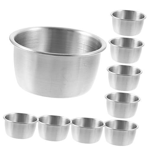 BESTonZON 100 STK Gewürzbecher Aus Edelstahl Kleine Ketchupbecher Metallbehälter Gewürzgericht Salsa-Becher Schüsseln Für Dip-Sauce Untertassen Schüssel Gewürz Tasse Schmackhaft Eisbecher von BESTonZON