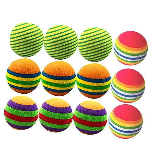 BESTonZON 12 Stück Teiliges Bunter Eva Spielbälle mit Streifenmuster für Katzen Leichte Strapazierfähige Trainingsbälle für Haustiere und Indoor Spielspaß Designs BESTonZON 12 Stück Teiliges Bunter Eva Spielbälle mit Streifenmuster für Katzen Leichte Strapazierfähige Trainingsbälle für Haustiere und Indoor Spielspaß Designs von BESTonZON